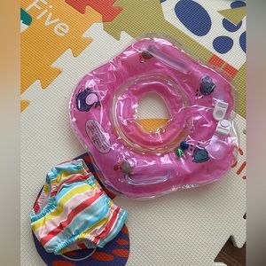 Infant Swimming ring and reusable swimming diaper
